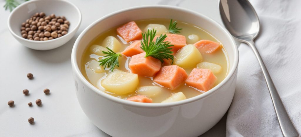Bowl of Comforting Vegetable Soup in Finland