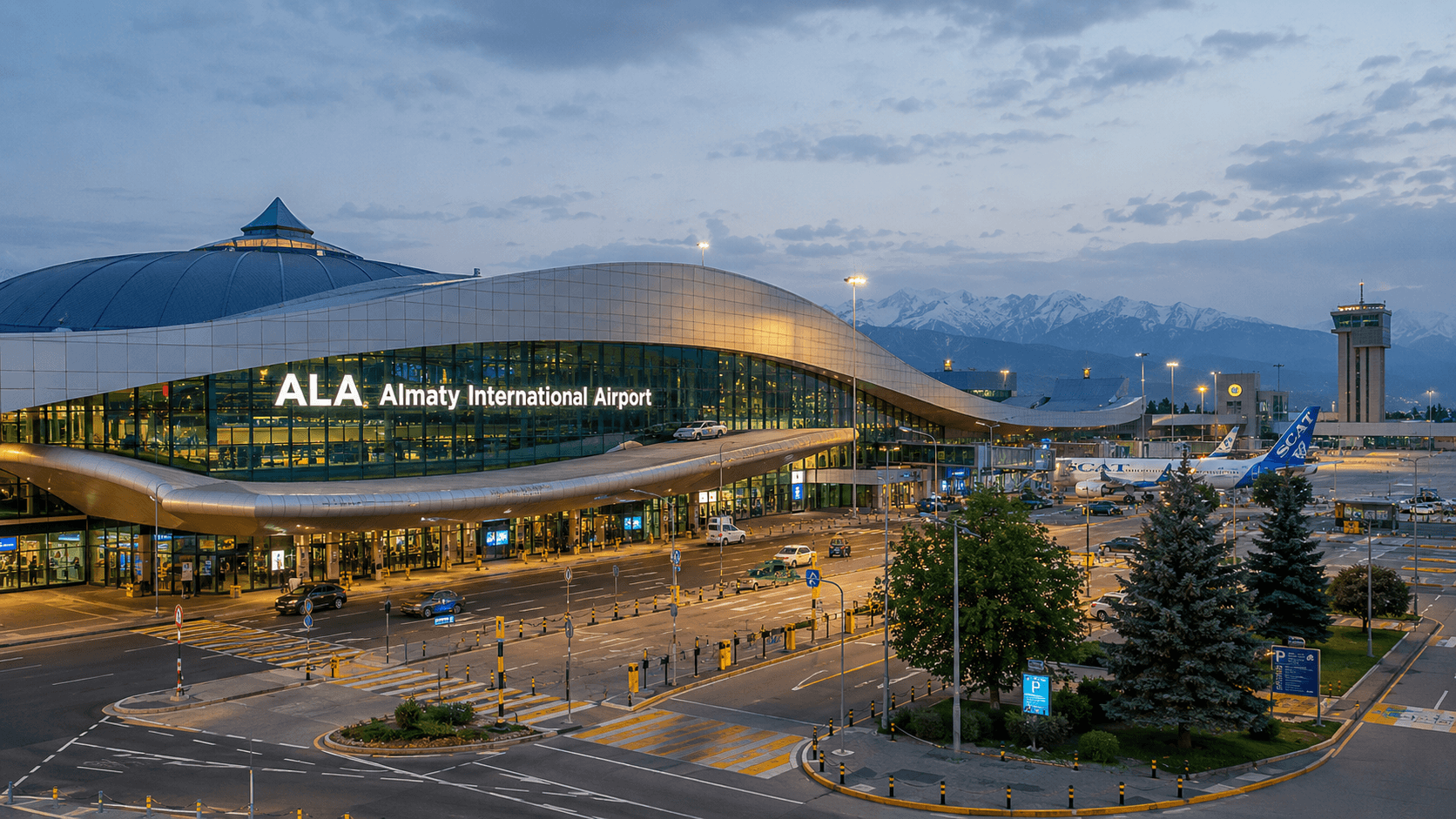 Departure from Almaty